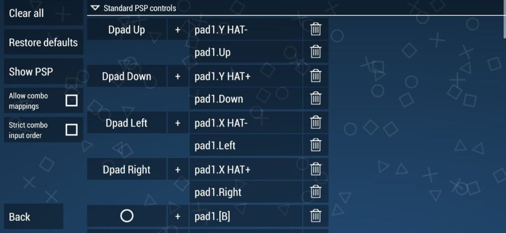 Control Settings